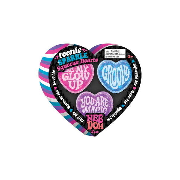 Nee-Doh Teenie Sparkle Squeeze Hearts