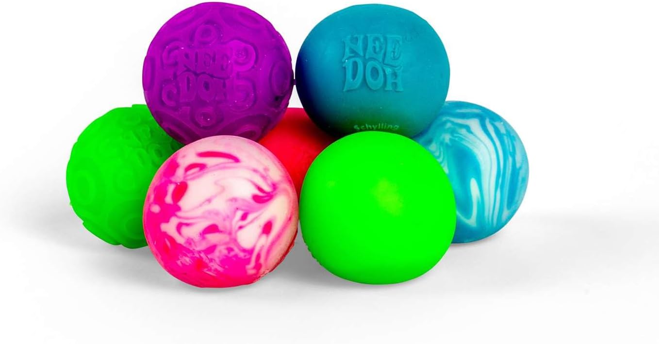 Schylling NeeDoh Teenie Single - Sensory Squeeze Toy - Mini Groovy Glob - 1.25 Wide - Color May Vary (Pack of 1)
