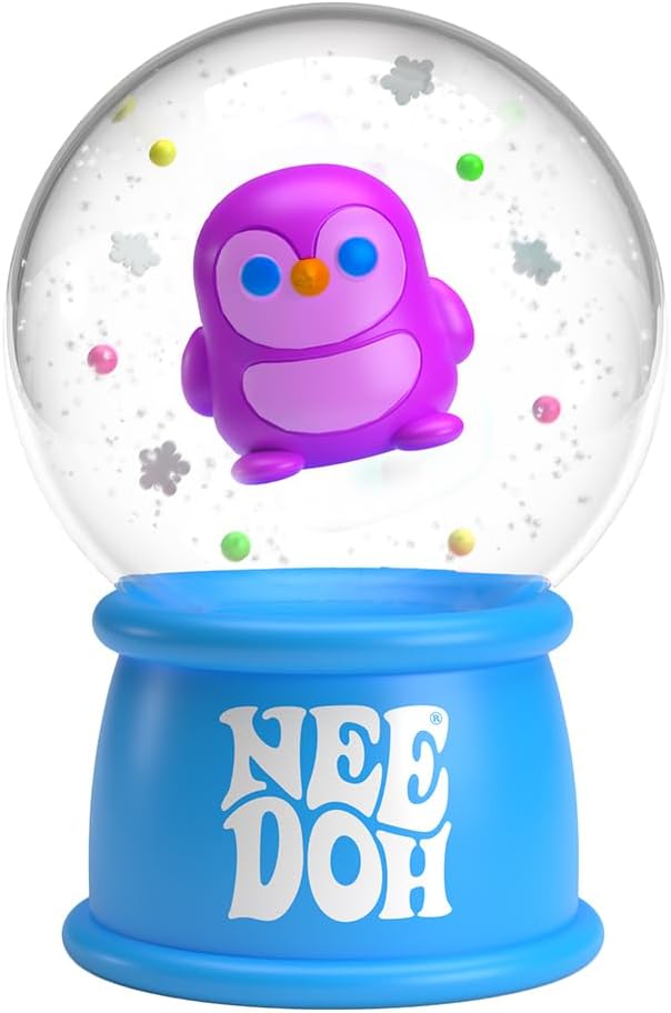 Schylling NeeDoh Squishmas Squish N- Snow Globes - Christmas Squeeze Toy - Assorted Colors - Ages 3 to Adult (Pack of 1)