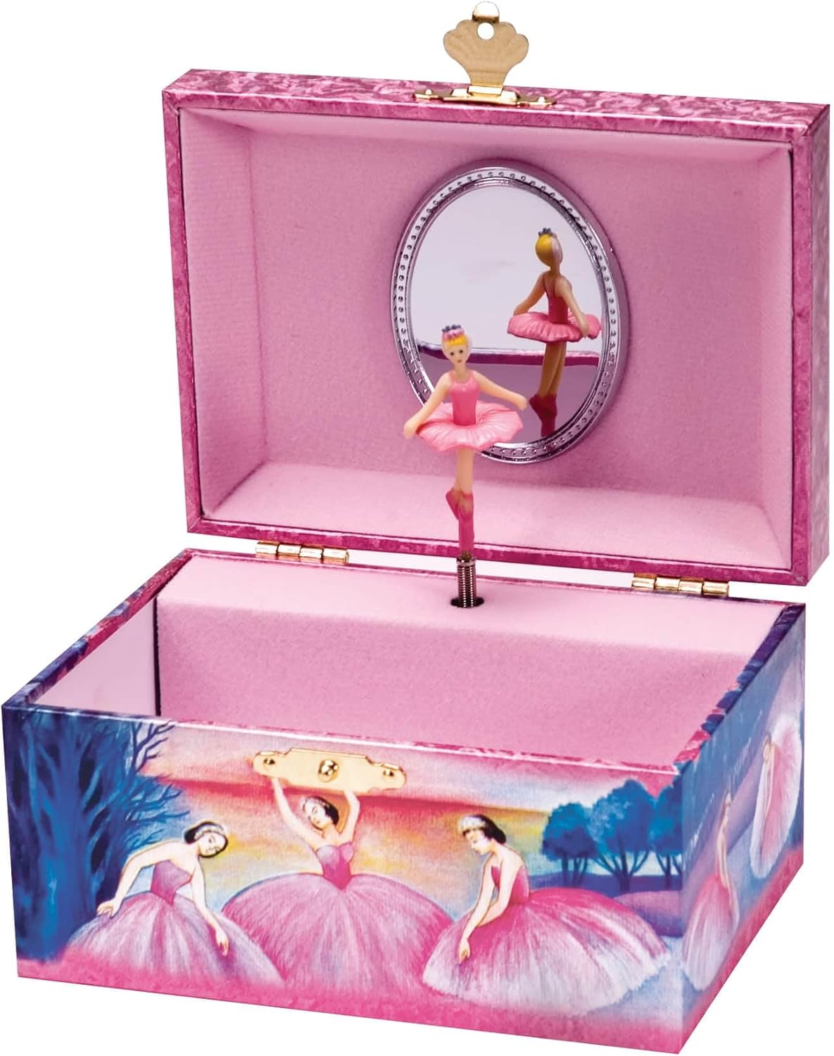 Schylling Iridescent Ballerina Jewelry Box. Pink