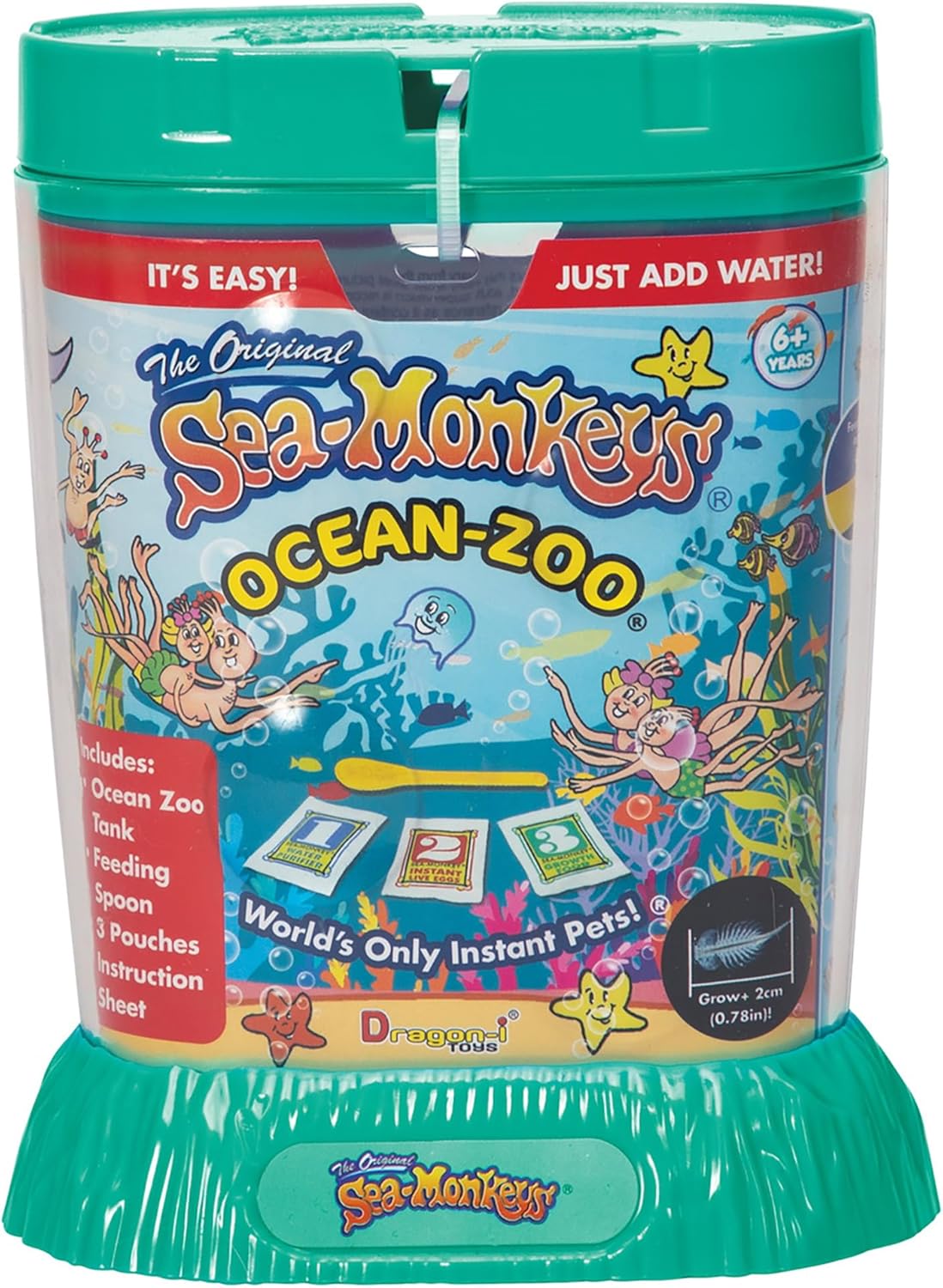 Sea-Monkeys? Ocean Zoo - World-s Only Instant Pets? - Assorted Colors - Ages 6+ (Pack of 1)